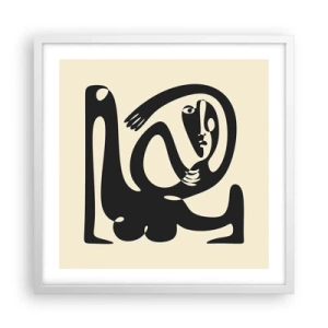 Plakát v bílém rámu - Téměř Picasso - 50x50 cm