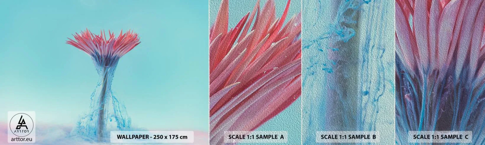 Vzor Fototapety Premium Sand - V osvěžujícím objetí - Abstrakce, Květ, Kus - 100x30 cm