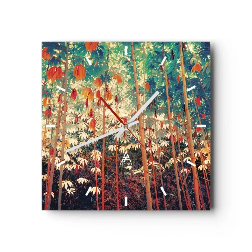 Nástěnné hodiny - Tajný život listů - 30x30 cm