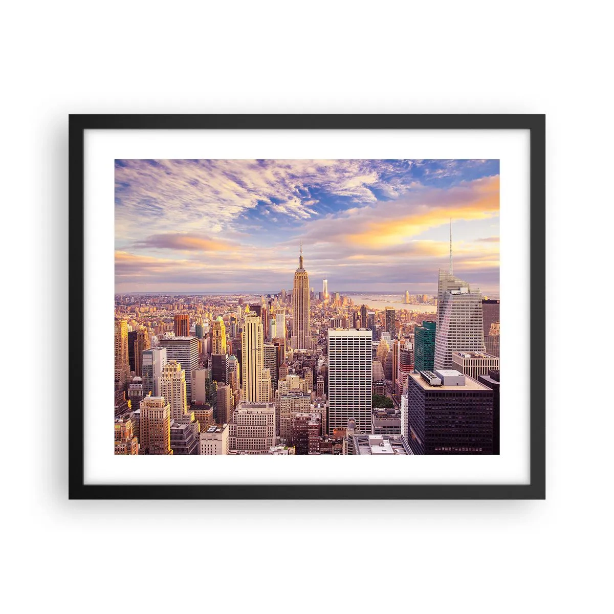 Plakát v černém rámu - Dosáhnout samotná oblaka - 50x40 cm