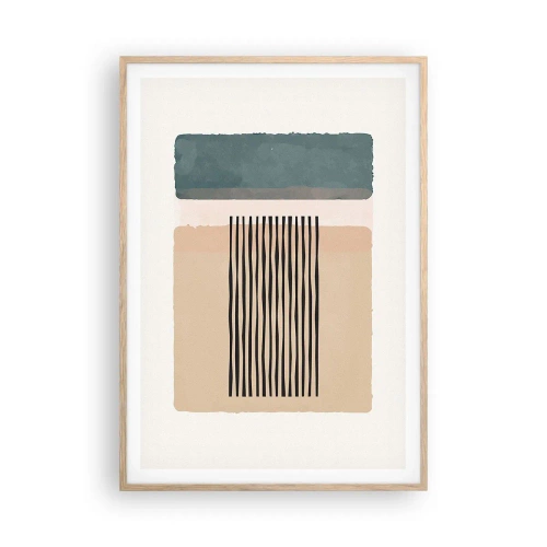 Plakát v rámu světlý dub - Všechno v pořádku - 70x100 cm