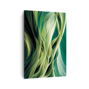 Obraz na plátně - Abstraktní hra na zelenou - 70x100 cm