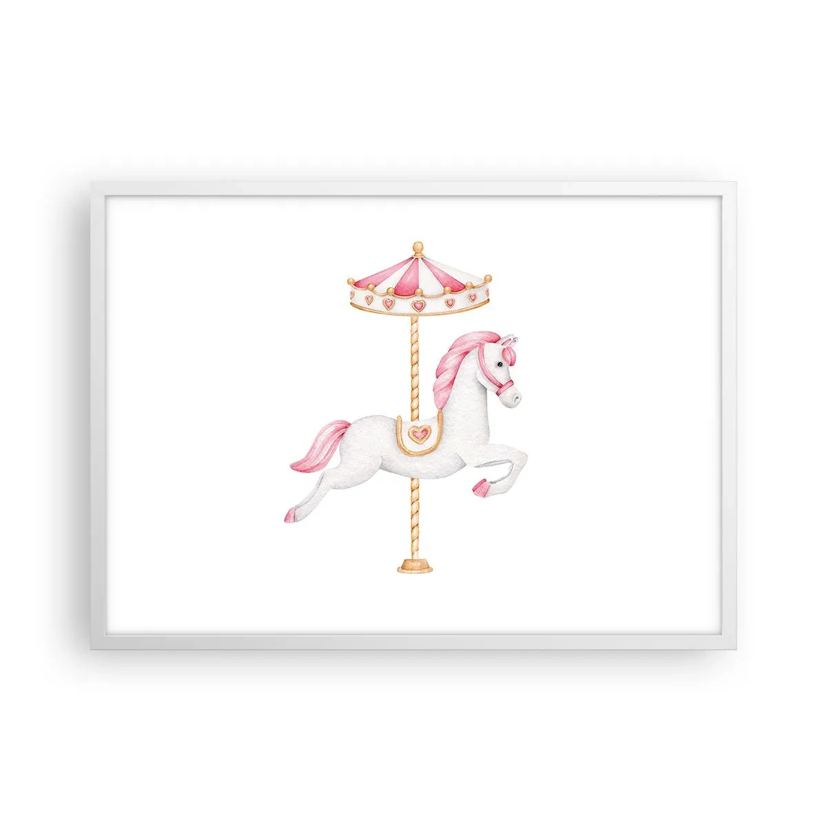 Plakát v bílém rámu - Vyrazil z kopýtka - 70x50 cm