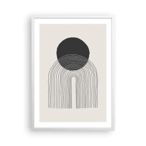 Plakát v bílém rámu - Chvění a jistota - 50x70 cm