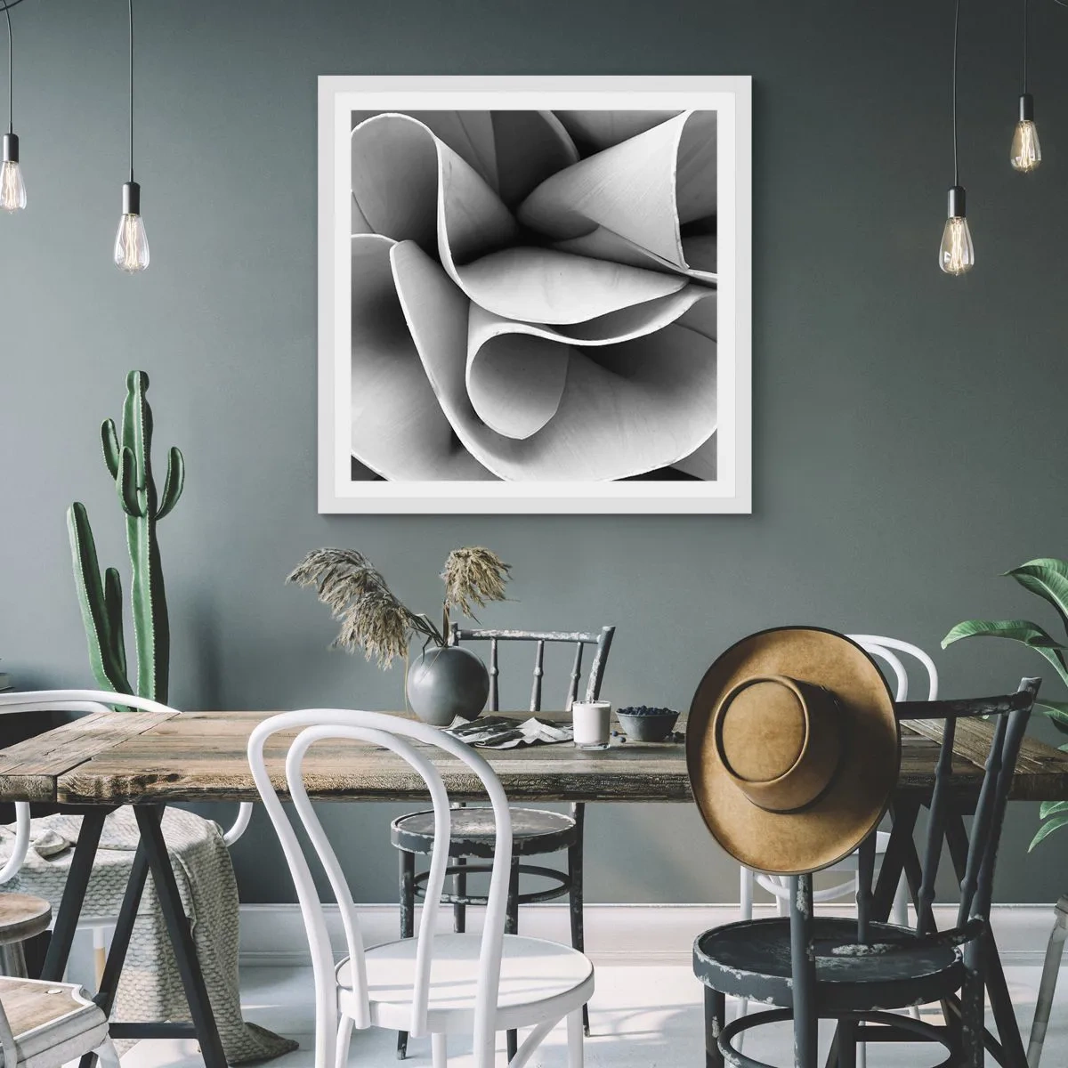 Plakát v bílém rámu - Děje se ve vesmíru - 40x40 cm