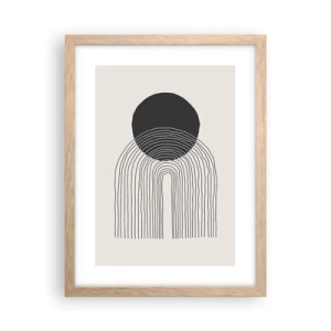 Plakát v rámu světlý dub - Chvění a jistota - 30x40 cm