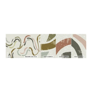 Vzor Fototapety Samolepicí Deluxe Sticker - Radostný tanec abstrakce - Pastel, Minimalistický, Jasný - 100x30 cm