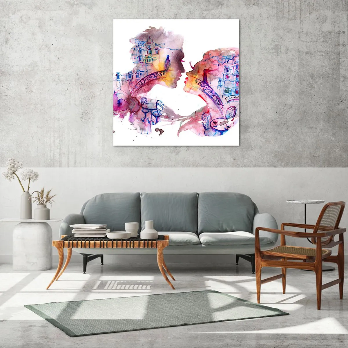 Obraz na skle - Tajemný most vzdychání - 60x60 cm