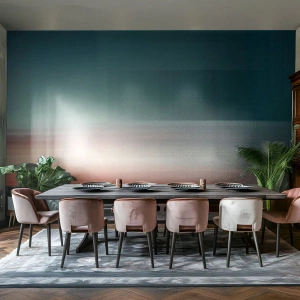 Fototapeta Premium Canvas - Abstrakce: vlny světla - Voda, Nebe, Minimalismus - 450x315 cm