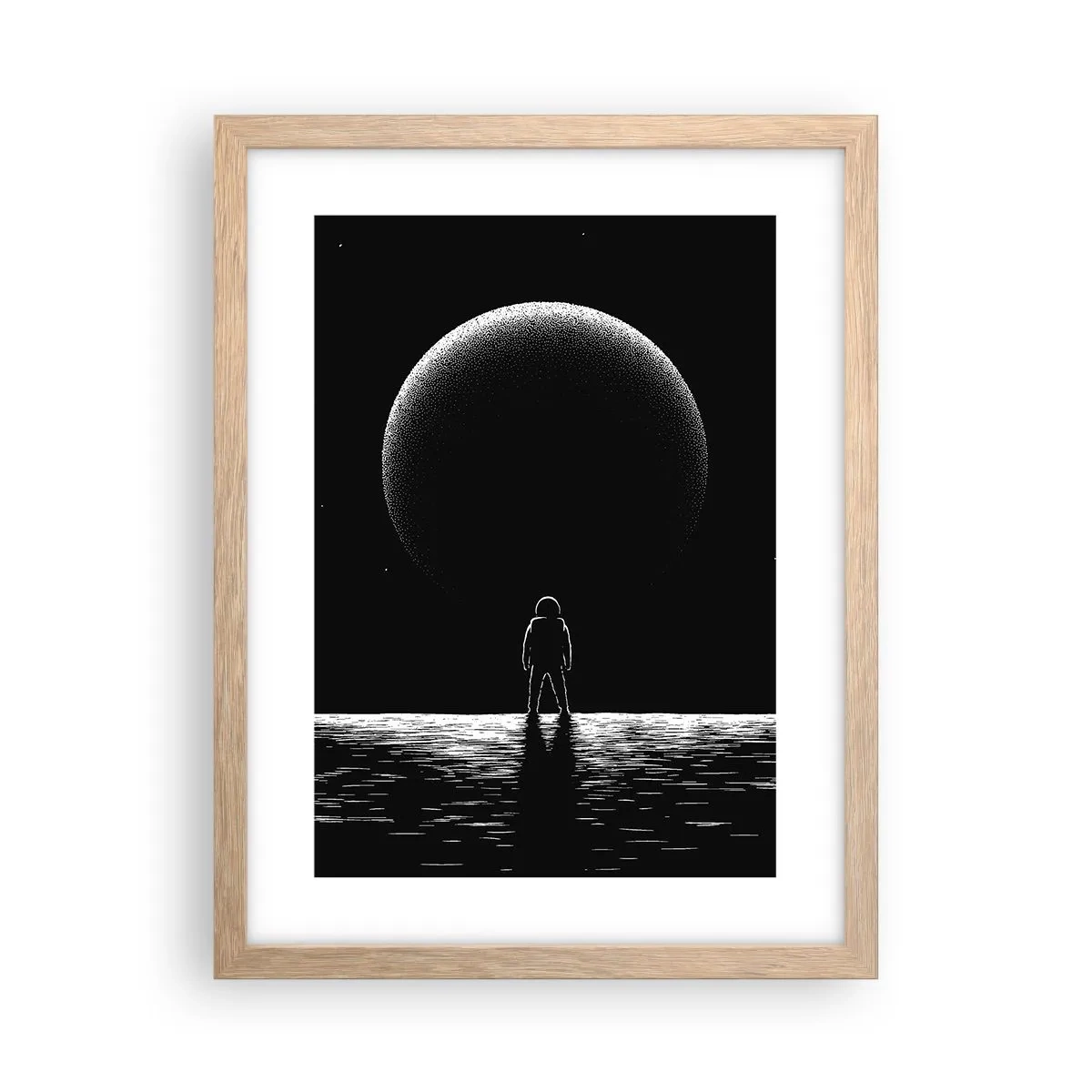 Plakát v rámu světlý dub - Tváři v tvář - 30x40 cm