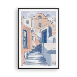 Plakát v černém rámu - Exotické město - 61x91 cm