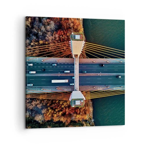 Obraz na plátně - Za vodami, za lesy - 50x50 cm