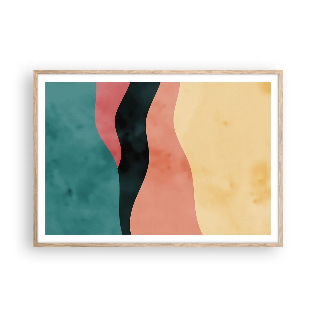 Plakát v rámu světlý dub - Kompatibilní nesoulad - 100x70 cm