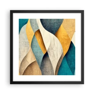 Plakát v černém rámu - Rytmus a vlnění - 40x40 cm