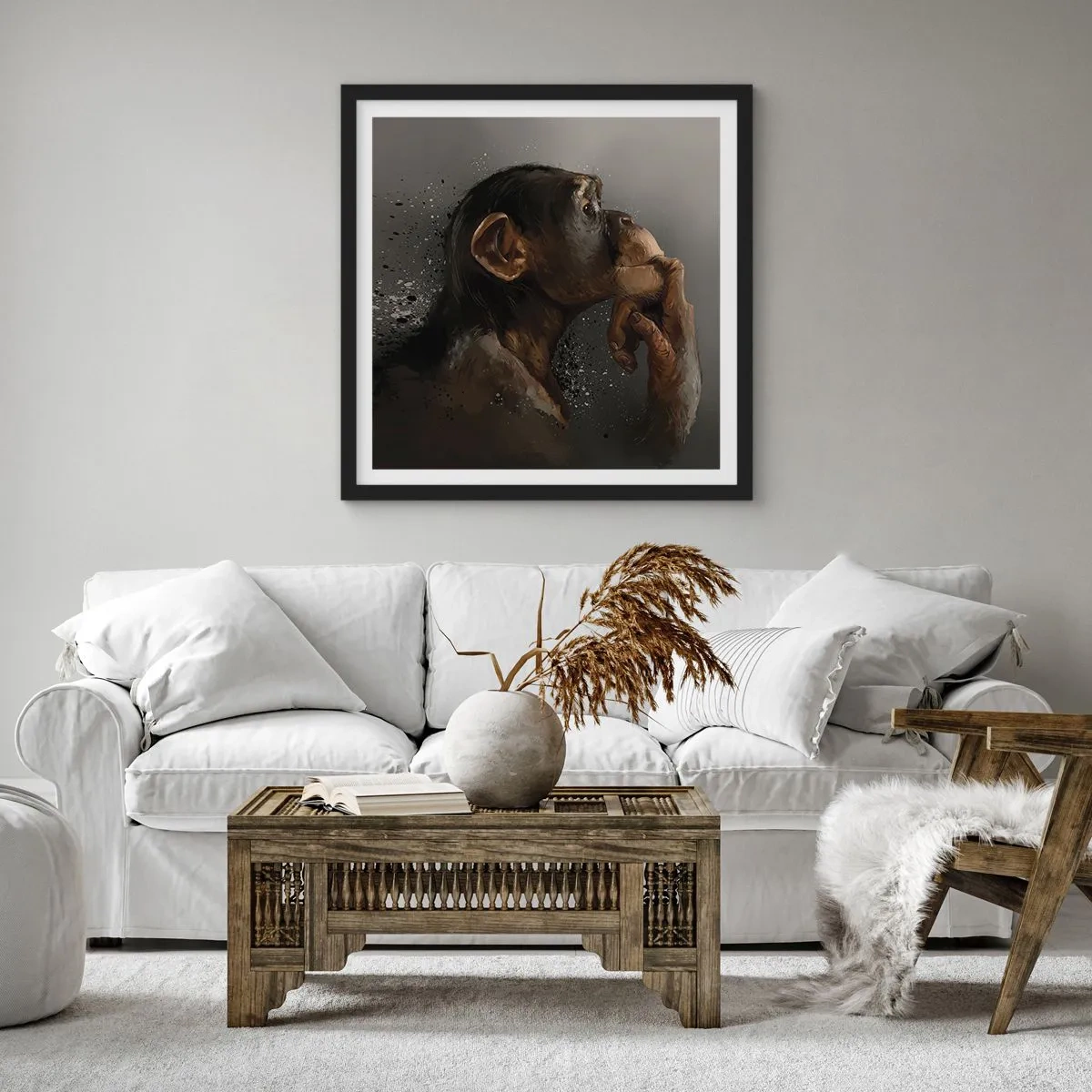 Plakát v černém rámu - Určitě myslitel - 60x60 cm