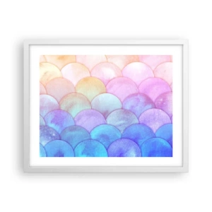 Plakát v bílém rámu - Perleťová šupina - 50x40 cm