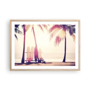 Plakát v rámu světlý dub - Bude to skvělý den - 70x50 cm