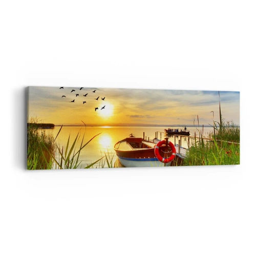 Obraz na plátně - Kormoráni už odlétají - 90x30 cm