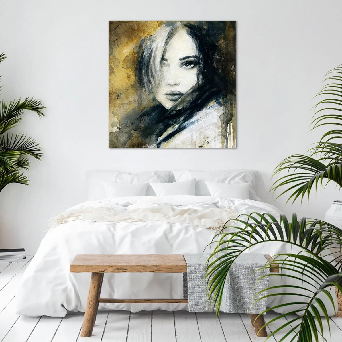 Obraz na plátně - více nevinná nebo smyslná? - 40x40 cm