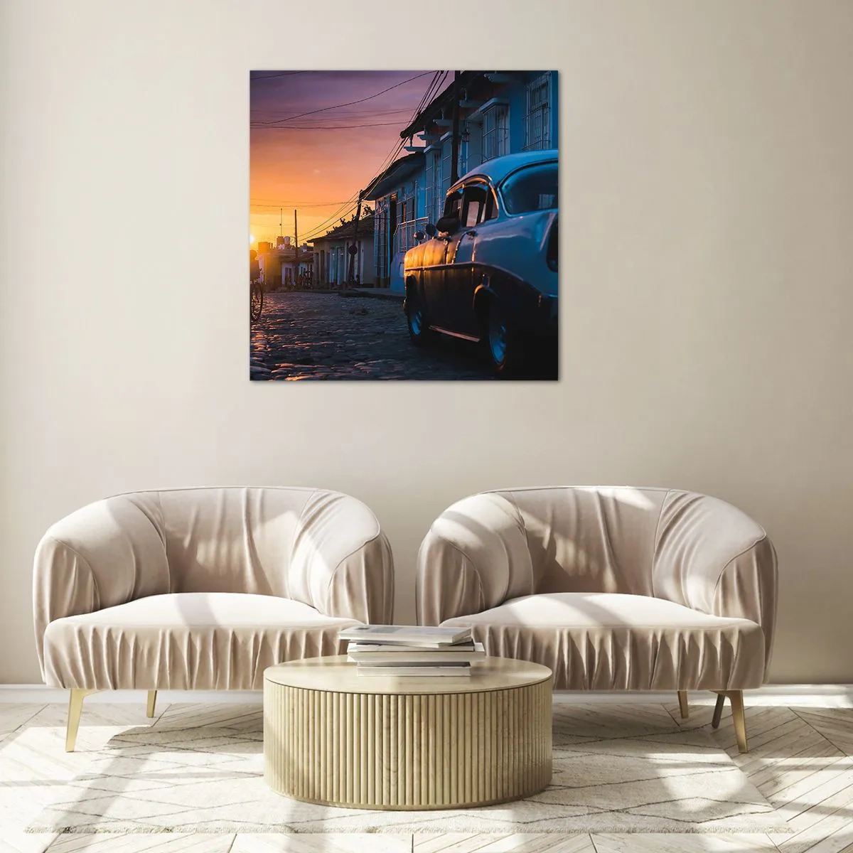 Obraz na skle - Zde se zpomaluje čas - 70x70 cm