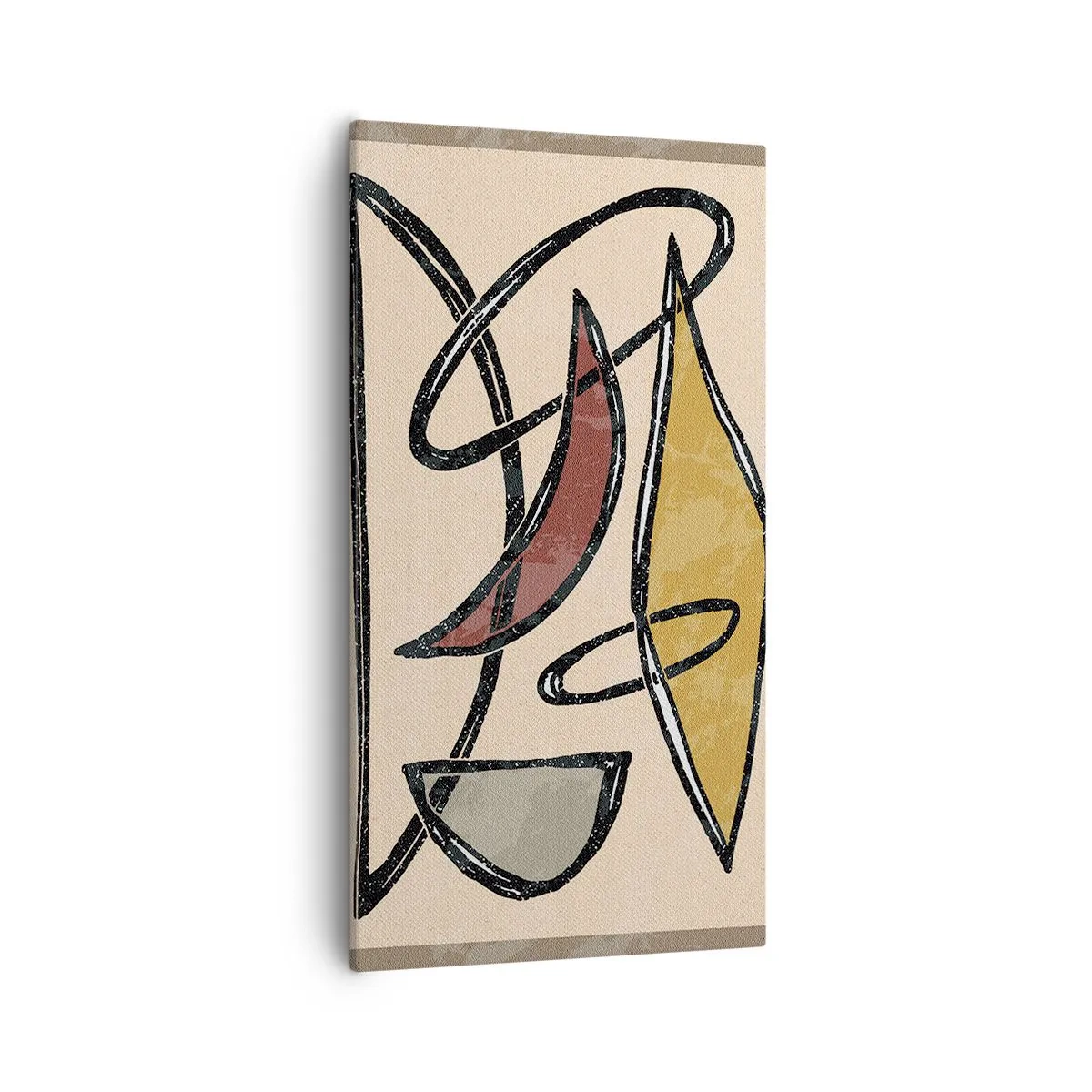 Obraz na plátně - Kompozice – oblouky a ovály - 55x100 cm