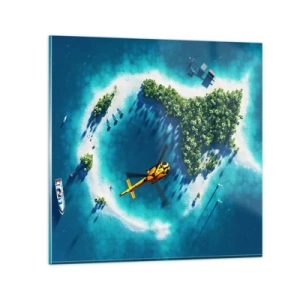 Obraz na skle - Kup si ostrov - 60x60 cm