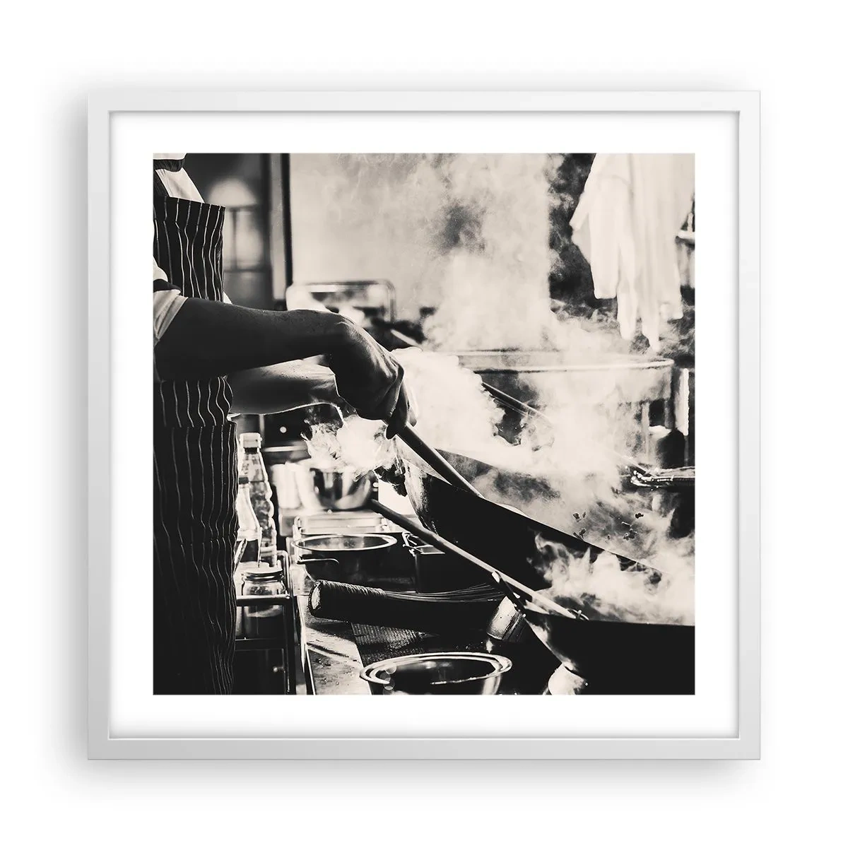 Plakát v bílém rámu - Alchymie chutí - 50x50 cm