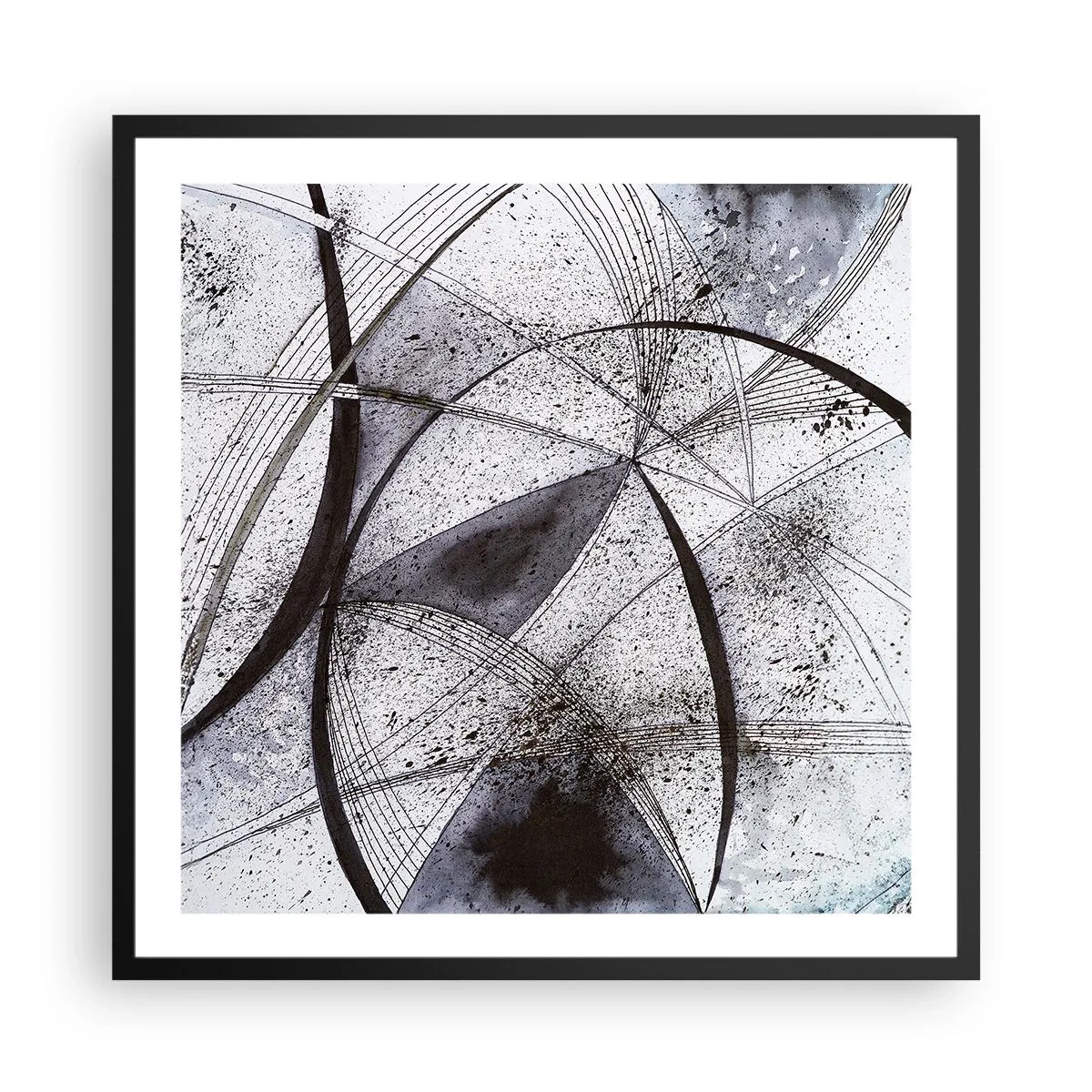 Plakát v černém rámu - Futuristická fantazie - 60x60 cm