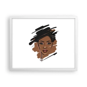 Plakát v bílém rámu - Sladká jako čokoláda - 50x40 cm