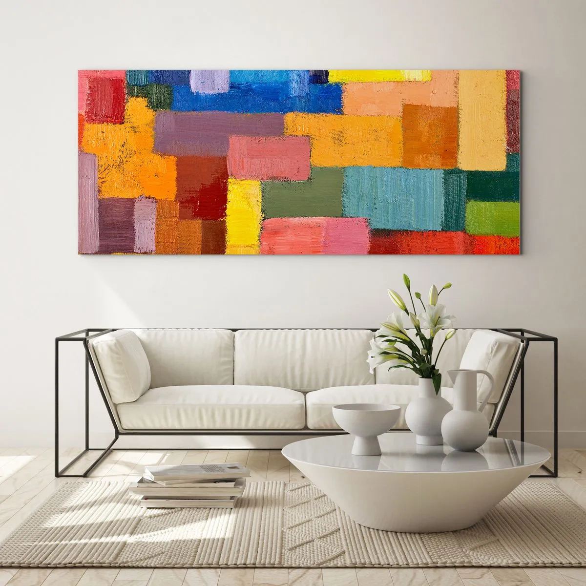 Obraz na skle - Každý jiný, všechny barevné - 100x40 cm