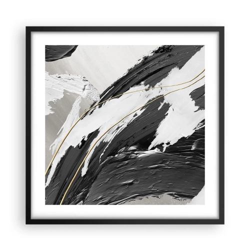 Plakát v černém rámu - Velkorysá abstrakce - 50x50 cm