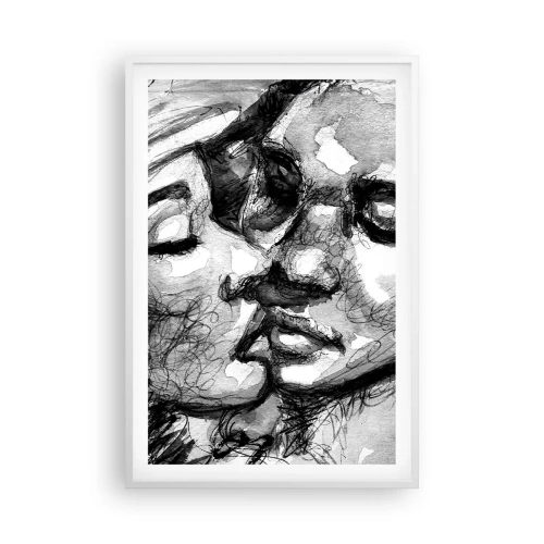Plakát v bílém rámu - Něžný okamžik - 61x91 cm
