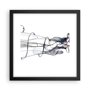 Plakát v černém rámu - Studie o dotyku - 30x30 cm