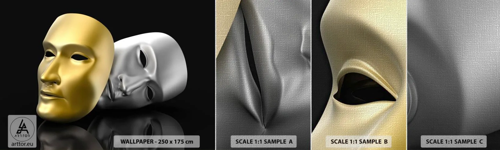 Vzor Fototapety Premium Canvas - Život je divadlo - Kapuce, Kus, Divadlo - 100x30 cm