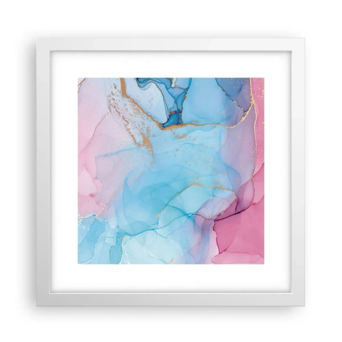 Plakát v bílém rámu - Setkávání a prolínání - 30x30 cm