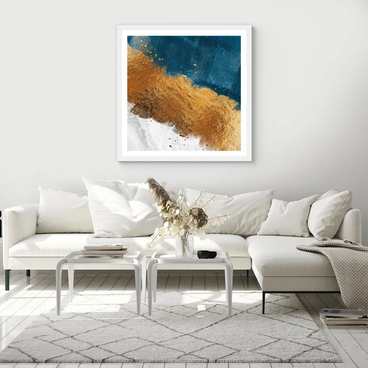 Plakát v bílém rámu - Barvy léta - 30x30 cm