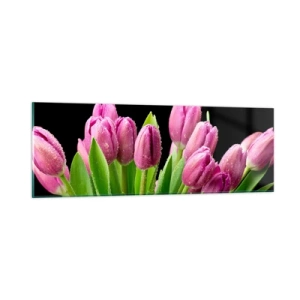 Obraz na skle - Liliové potěšení jara - 90x30 cm