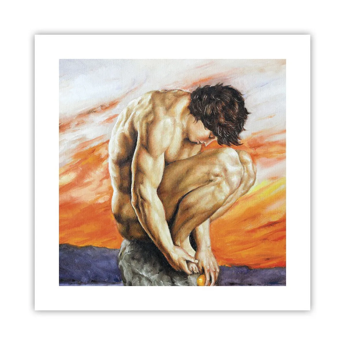 Plakát - Ponořen do sebe - 40x40 cm