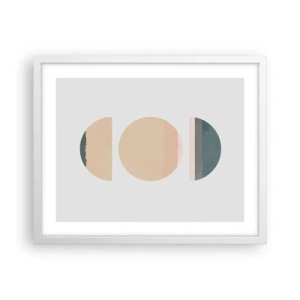 Plakát v bílém rámu - Kruh za kruhem - 50x40 cm