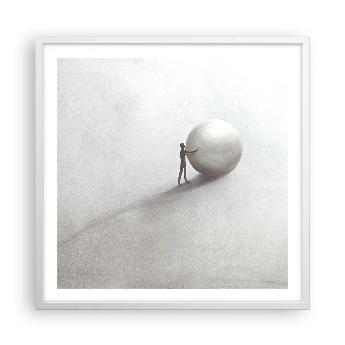 Plakát v bílém rámu - Hra života - 60x60 cm