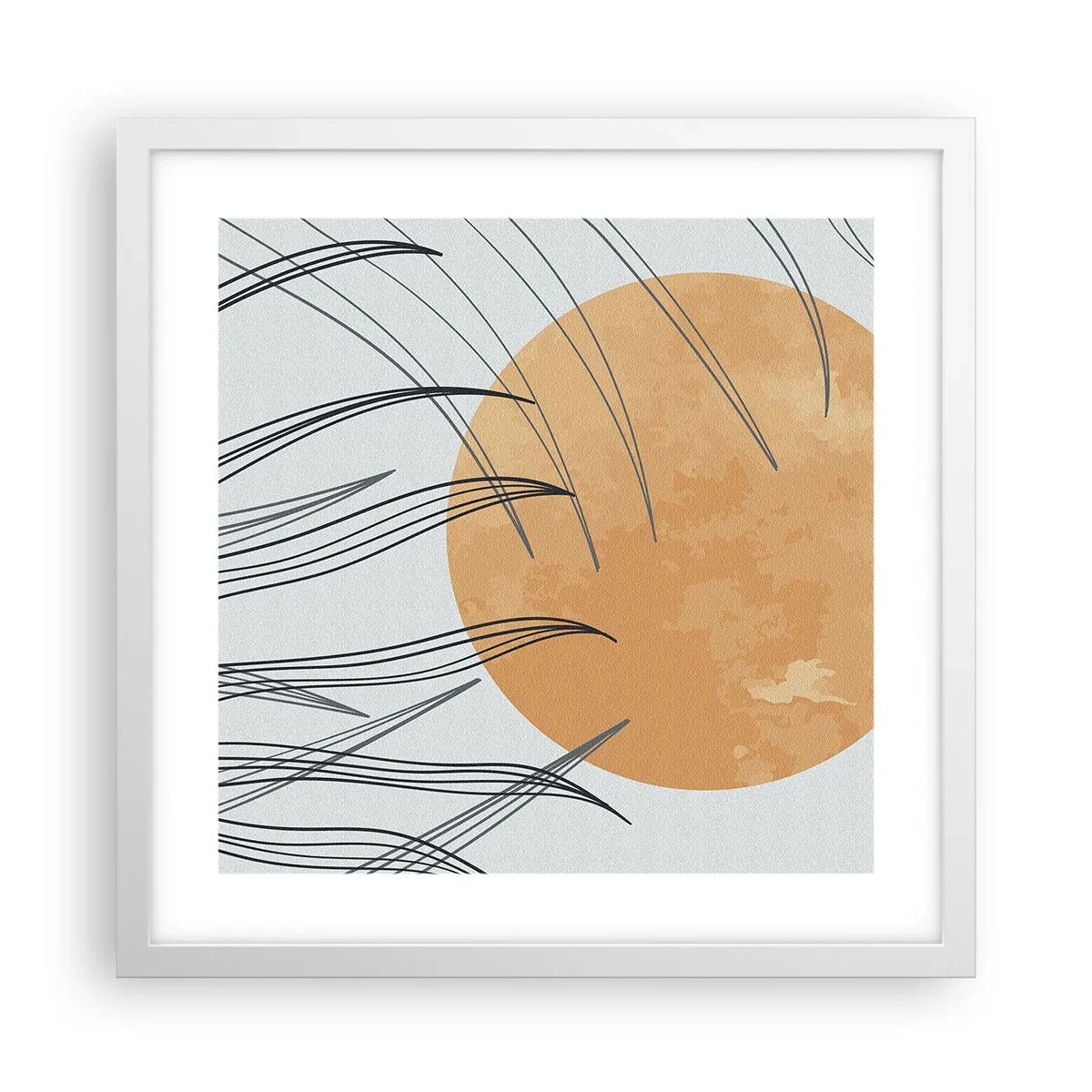 Plakát v bílém rámu - Vždy ke slunci - 40x40 cm