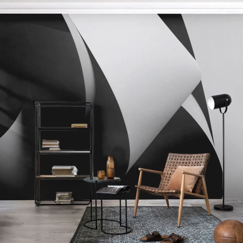 Fototapeta na míru Premium Canvas - Světlo z hlubin stínu - 3D, Utlumený, Tvary
