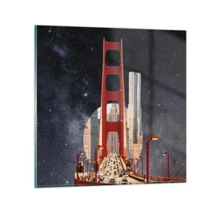 Obraz na skle - Vždy uprostřed - 30x30 cm