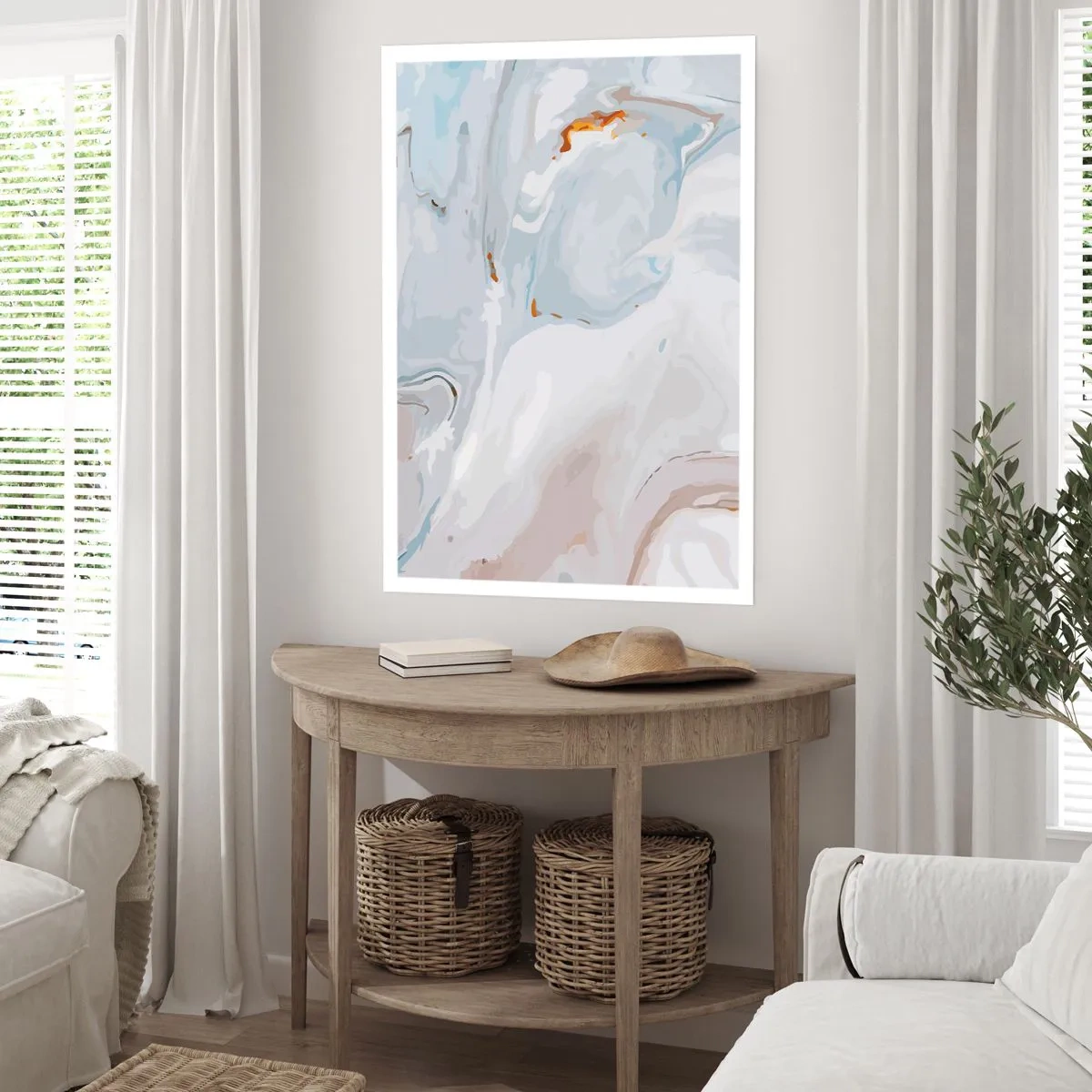 Plakát - Povznesená bílá - 70x100 cm