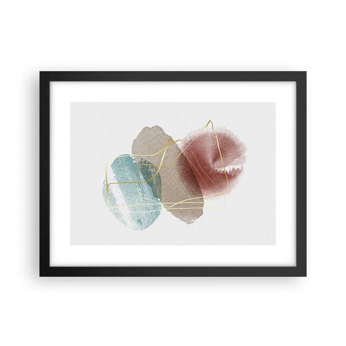 Plakát v černém rámu - Korálky prostoru - 40x30 cm