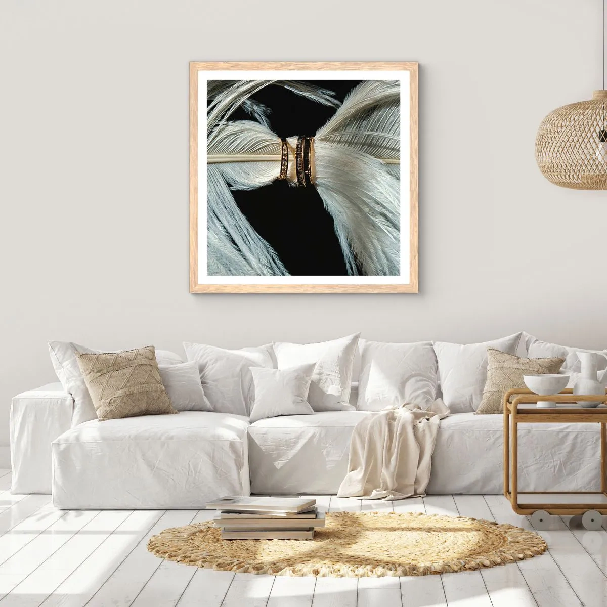 Plakát v rámu světlý dub - …a neopustím tě…. - 30x30 cm