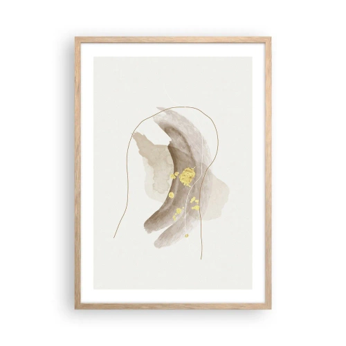 Plakát v rámu světlý dub - Vesmírná bytost - 50x70 cm