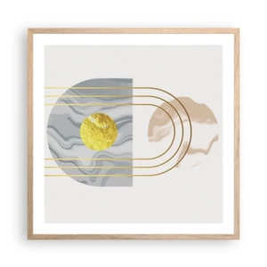 Plakát v rámu světlý dub - Jas a zářivost - 60x60 cm