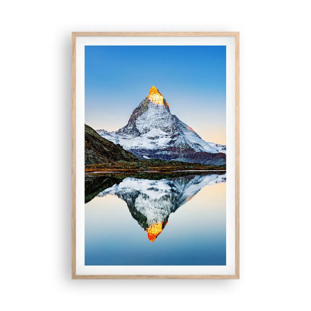 Plakát v rámu světlý dub - Dva světy - 61x91 cm