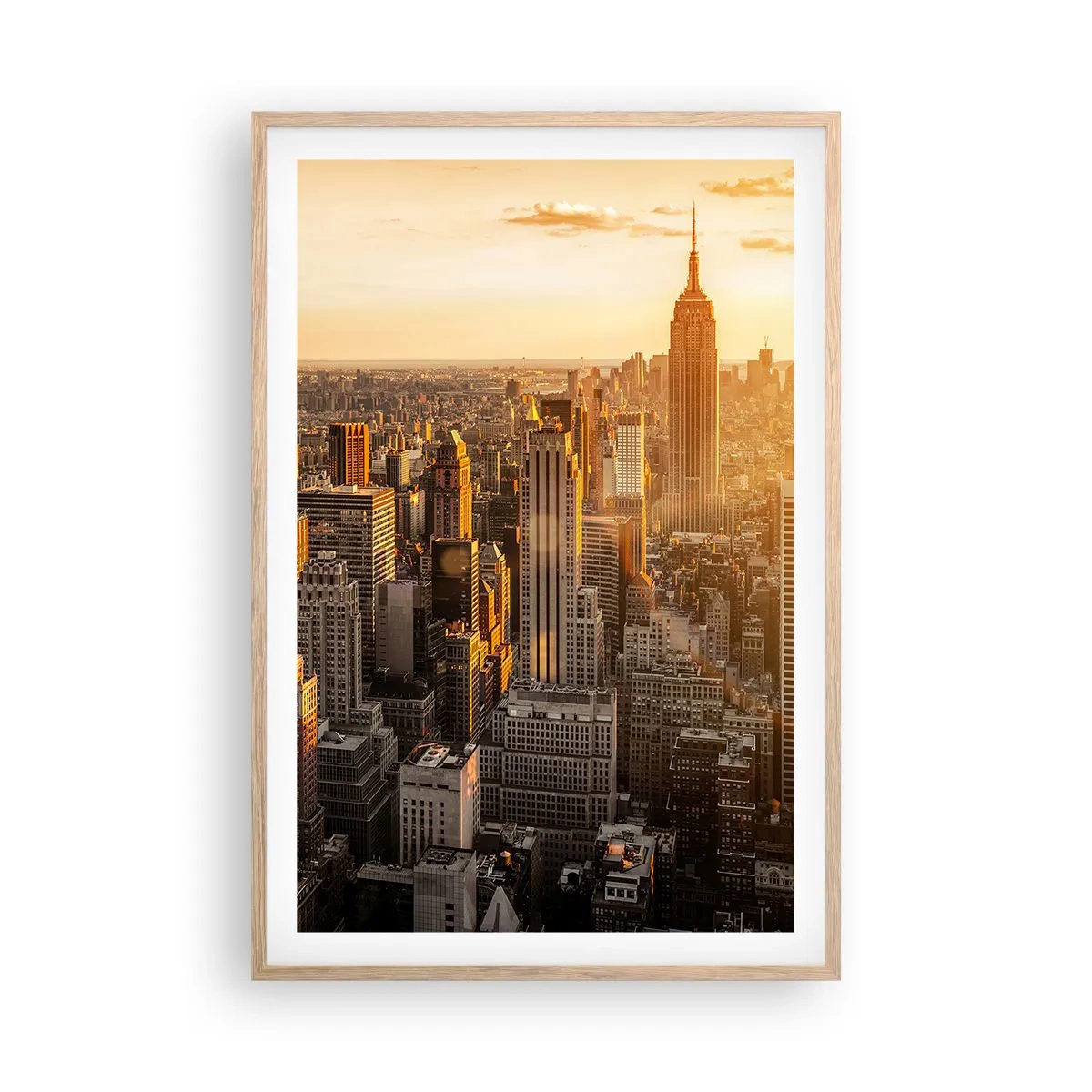 Plakát v rámu světlý dub - Růst na slunci - 61x91 cm